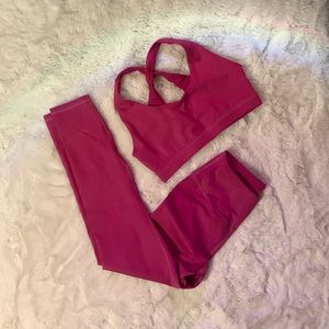 IVL Yoga basic seamless high stretch sport top with yoga leggings